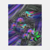 ハチドリ夜飛行 フリースブランケット (正面)