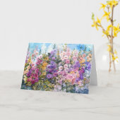 「ハチドリ天国」の挨拶状 カード (黄色い花)