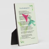 ハチドリ斑 フォトプラーク (側面)