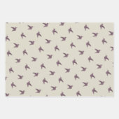 ハチドリ模様 ラッピングペーパーシート (正面)