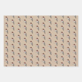 ハチドリ模様 ラッピングペーパーシート (正面3)