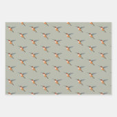 ハチドリ模様 ラッピングペーパーシート (正面2)