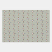 ハチドリ模様 ラッピングペーパーシート (正面2)