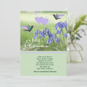 ハチドリ結婚式招待状 招待状 (スタンド正面)