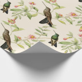 ハチドリ葉アイボリー ラッピングペーパー (角)