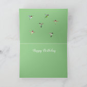 ハチドリ誕生日 カード (内部)