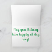 ハチドリ誕生日 カード (内部)