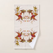 ハチドリ野生生物フローラバスタオルセット バスタオルセット (ハンドタオル)