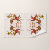 ハチドリ野生生物フローラバスタオルセット バスタオルセット (ハンドタオル)