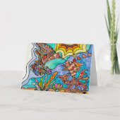 ハチドリ金魚のリフレクションアート カード (正面)