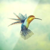 ハチドリ鳥のステンドグラス窓が貼り付く ウィンドウサイン (シート3)