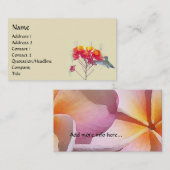 ハチドリ鳥獣野生動物フローラ 名刺 (正面/裏面)