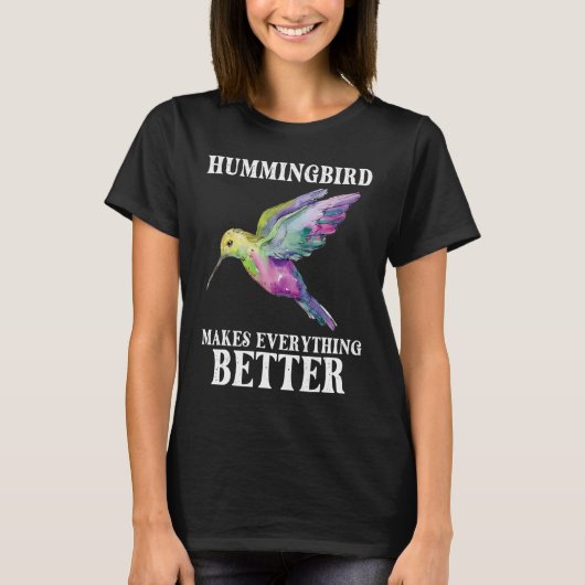 ハチドリ鳥観察バードキーパー Tシャツ (正面)