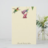 ハチドリ鳥野生動物文房具 便箋 (スタンド正面)