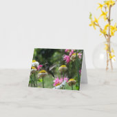 ハチドリ4 カード (黄色い花)