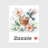 ハチドリ & アイスコーヒー シール (シート)