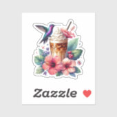 ハチドリ & アイスコーヒー シール (シート)