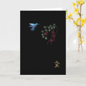 ハチドリ カード (黄色い花)