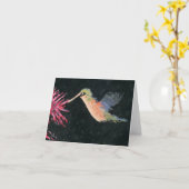 ハチドリ カード (黄色い花)