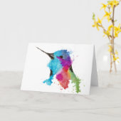 ハチドリ カード (黄色い花)