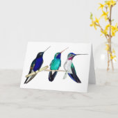 ハチドリ カード (黄色い花)