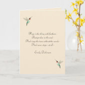 ハチドリ カード (黄色い花)