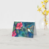 ハチドリ カード (黄色い花)