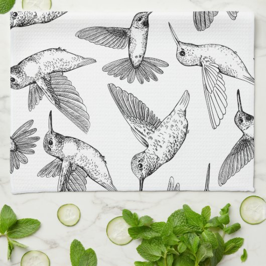 ハチドリ キッチンタオル (折り畳み)