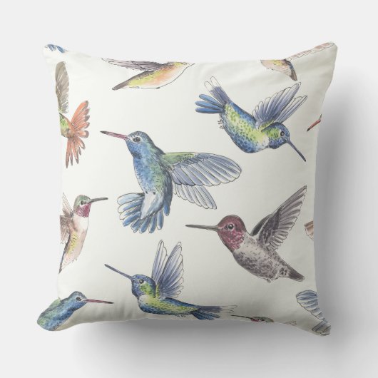 ハチドリ クッション (正面)