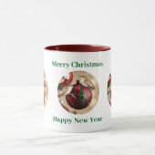 ハチドリ クリスマスコーヒーカップ マグカップ (中央)