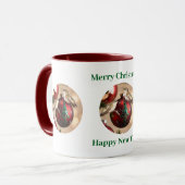 ハチドリ クリスマスコーヒーカップ マグカップ (正面左)