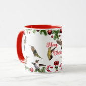 ハチドリ クリスマスコーヒーカップ マグカップ (正面左)