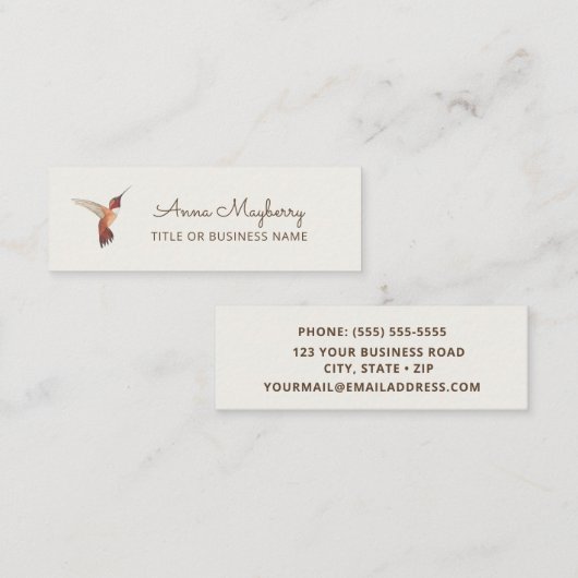 ハチドリ スキニー名刺 (正面/裏面)