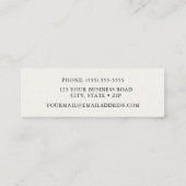 ハチドリ スキニー名刺 (裏面)