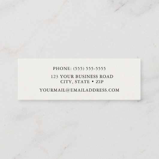 ハチドリ スキニー名刺 (裏面)