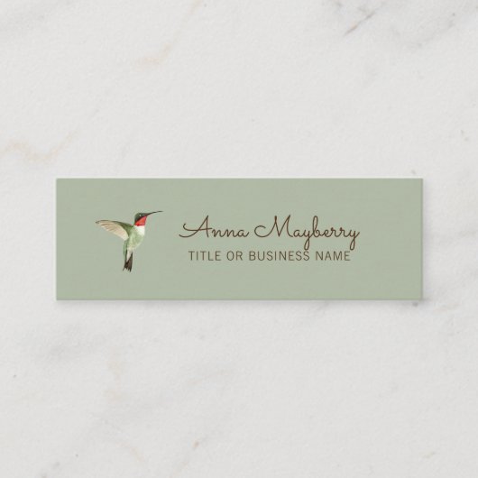 ハチドリ スキニー名刺 (正面)