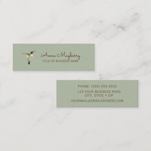 ハチドリ スキニー名刺 (正面/裏面)
