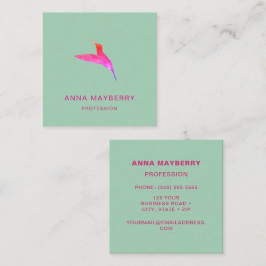 ハチドリ スクエア名刺 (正面/裏面)