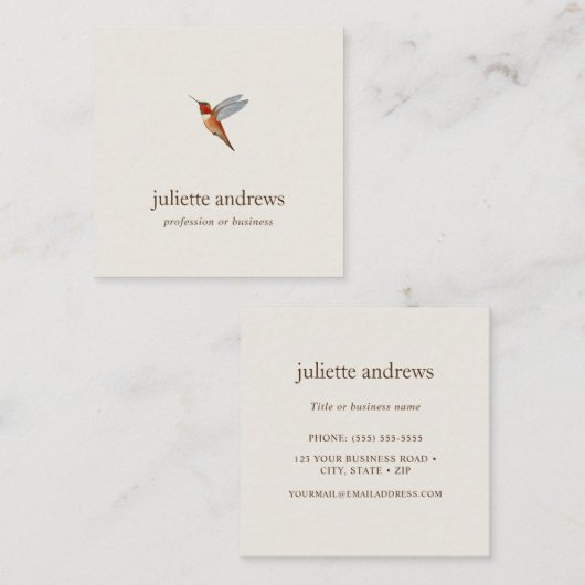 ハチドリ スクエア名刺 (正面/裏面)