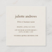 ハチドリ スクエア名刺 (裏面)