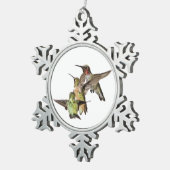 ハチドリ スノーフレークピューターオーナメント (右)