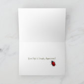 ハチドリ、デイジー、てんとう虫: ありがとう サンキューカード (内部)