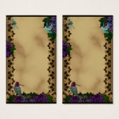 ハチドリ、トンボ、ぶどうビクトリアン (正面&裏面)