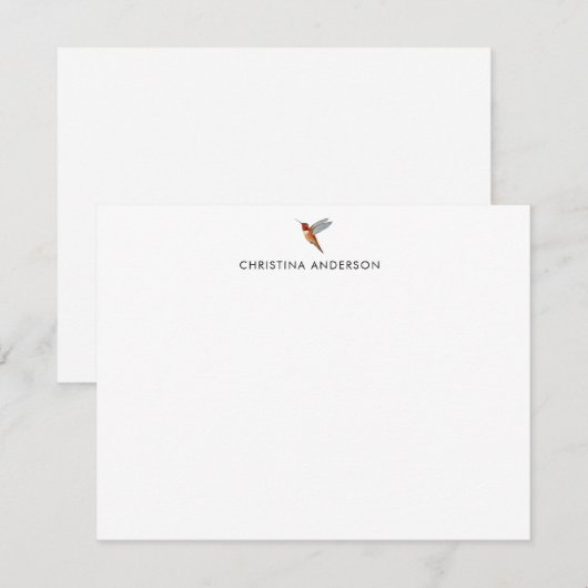 ハチドリ ノートカード (正面/裏面)