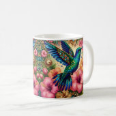 ハチドリ ハイビスカスの花 コーヒーマグカップ (正面右)