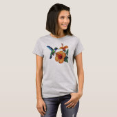 ハチドリ ハイビスカス Tシャツ (正面フル)