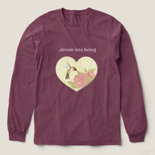 ハチドリ ハート 夢 鳥 トライブレンドＴシャツ (デザイン正面)