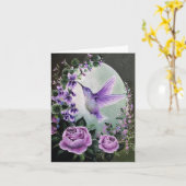 ハチドリ(バラグリーティングカード) カード (黄色い花)