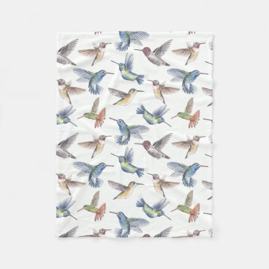 ハチドリ フリースブランケット (正面)