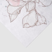 ハチドリ フローラルライン 水彩画 薄葉紙 (詳細)